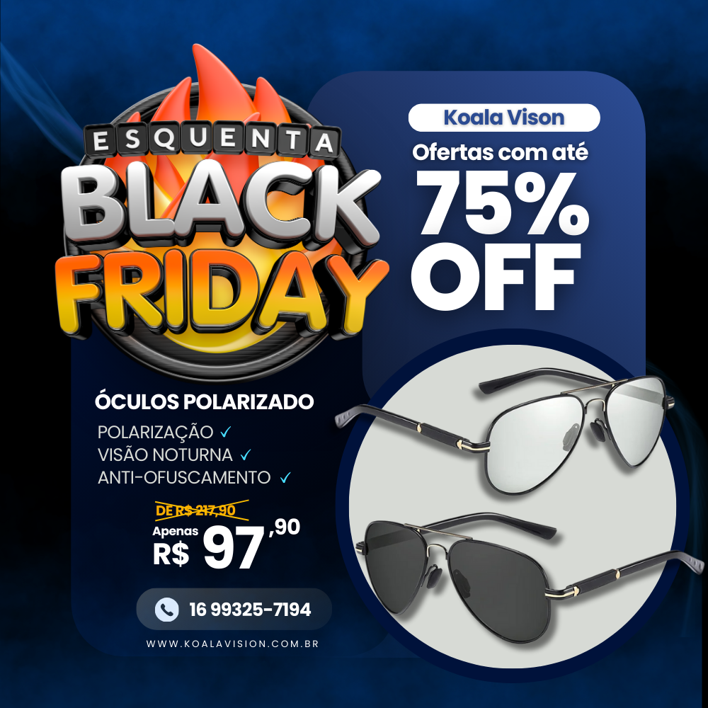 Óculos de Sol Inteligente com Lentes Polarizado Tech Vision V2