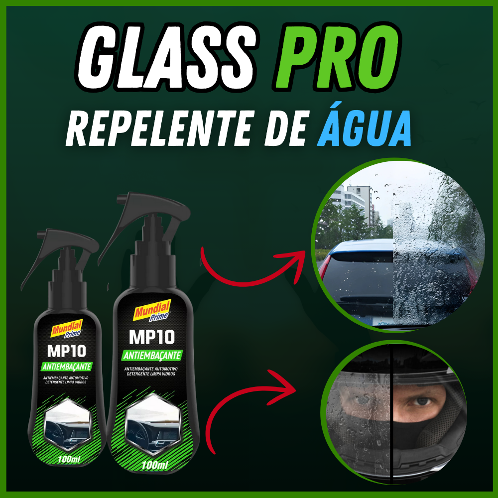 Repelente de Água Glass Pro [Vidro, Viseira, Acrílico] 100ml