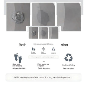 Tapete Mágico Antiderrapante Para Banheiro Super Absorvente Não Escorrega - Secagem Rápida