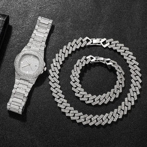 Kit Relógio Ice Necklace [Relógio+Corrente]